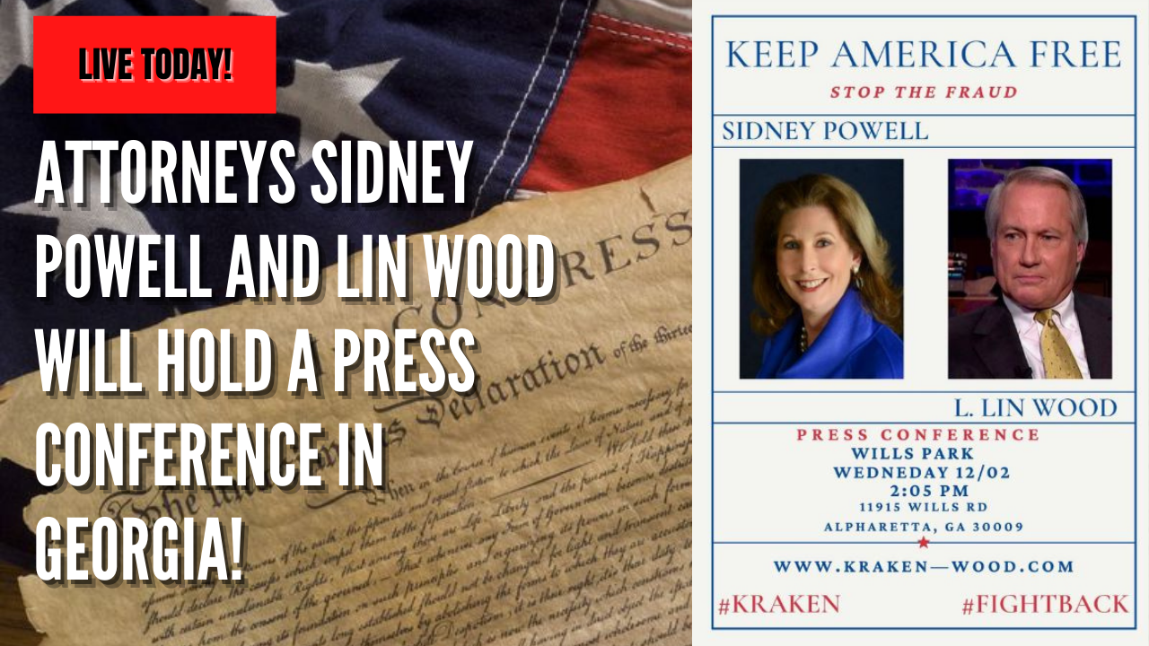 🔴 LIVE: Sidney Powell and Lin Wood Hold Press Conference in Atlanta 12/2/20