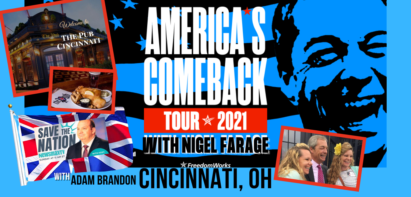 Nigel Farage Speech & Q & A: America’s Comeback Tour, Cincinnati, OH