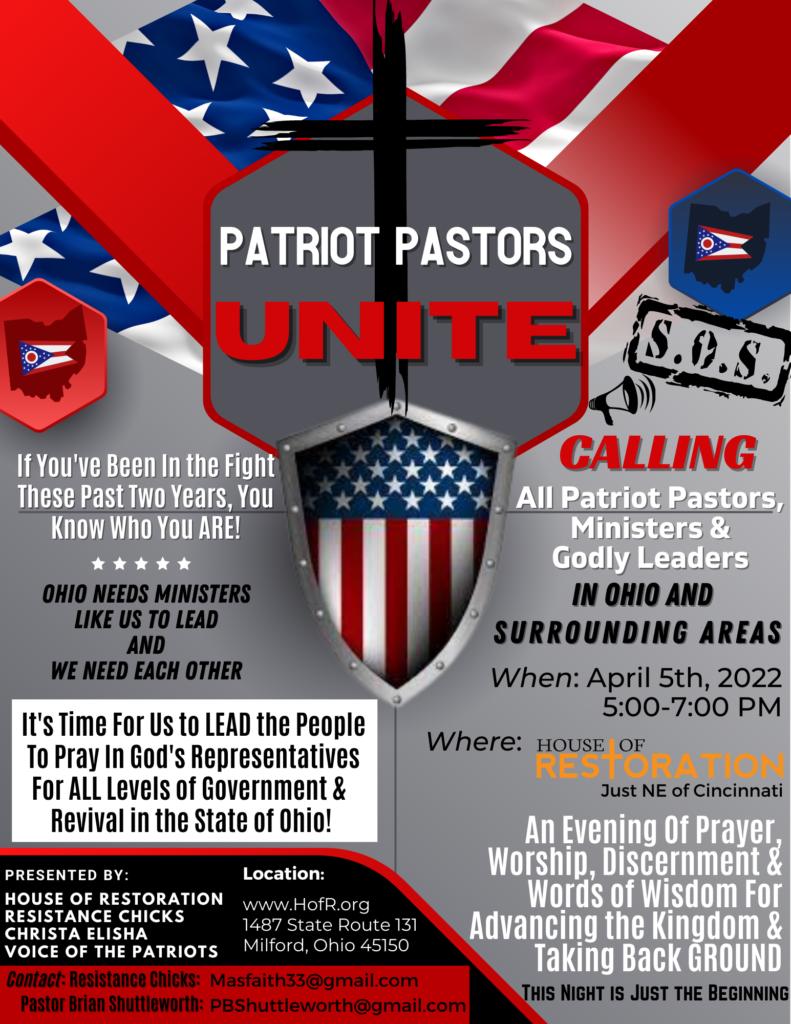 Flyer for Patriot Pastor Event