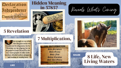 Hidden Meaning in 5785? 8 Life, New Living Waters 7 Multiplication, Zion, 5 Revelation Grace
