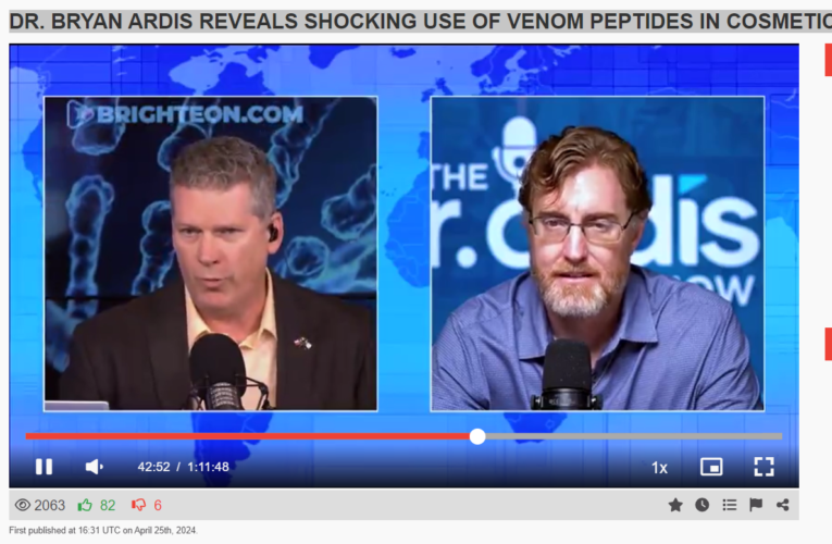 DR. BRYAN ARDIS REVEALS SHOCKING USE OF VENOM PEPTIDES